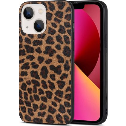 Mobigear Safari iPhone 14 Hoesje Flexibel TPU Backcover - Leopard