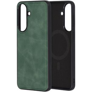 Mobiparts Classic Samsung Galaxy A57 MagSafe Hoesje TPU,Kunstleer Backcover - Emerald Green