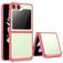 Mobigear Crystal Samsung Galaxy Z Flip 5 Hoesje Hardcase Backcover - Transparant / Rood