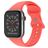 Mobigear Sport Dual Siliconen Apple Watch Bandje Druksluiting - 49/46/45/44 mm - Koraal