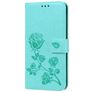 Mobigear Roses Samsung Galaxy A10 Hoesje Bookcase Portemonnee - Turquoise
