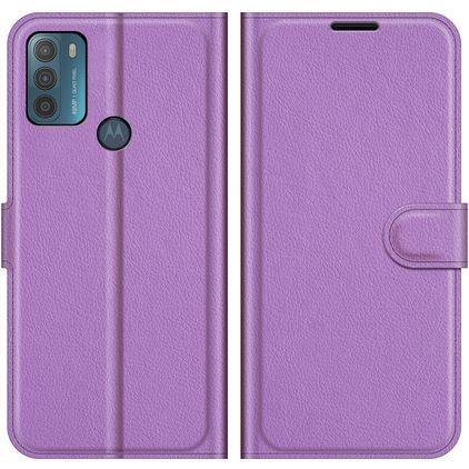 Mobigear Classic Motorola Moto G50 Hoesje Bookcase Portemonnee - Paars