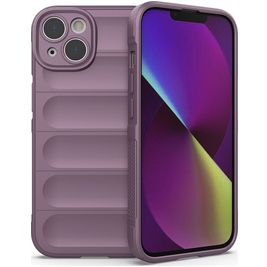 Mobigear Bumpy iPhone 14 Hoesje Flexibel TPU Backcover - Paars