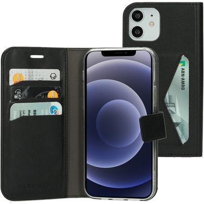 Mobiparts Classic Wallet iPhone 12 Hoesje Bookcase Portemonnee - Zwart
