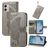 Mobigear Butterfly Motorola Moto E13 Hoesje Bookcase Portemonnee - Grijs