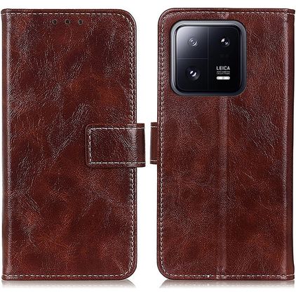 Mobigear Basic Xiaomi 13 Hoesje Bookcase Portemonnee - Bruin