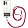 Mobigear Nylon Lanyard Universeel Telefoonkoord Verstelbaar - Rood / Zwart