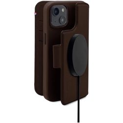 Decoded Detachable iPhone 14 Plus MagSafe Hoesje Echt Leer Uitneembare 2in1 Bookcase Portemonnee - Chocolate Brown