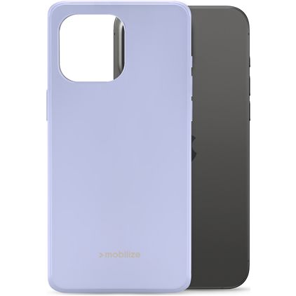 Mobilize Rubber Gelly iPhone 15 Pro Max Hoesje Flexibel TPU Backcover - Pastel Purple