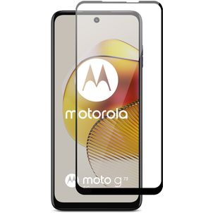 Mobigear Premium Motorola Moto G73 5G Glazen Screenprotector - Case Friendly - Zwart