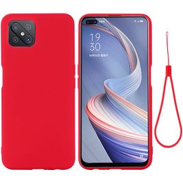 Mobigear Rubber Touch OPPO Reno 4 Z 5G Siliconen Hoesje Backcover - Rood