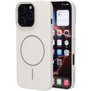 Mobiparts Slim Line iPhone 16 Pro MagSafe Hoesje Hardcase Backcover - Off White