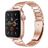 Mobigear Lissabon Stalen Apple Watch Bandje Vouwsluiting - 42/41/40/38 mm - Roségoud