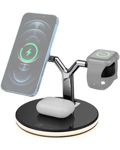 Mobigear LumiStation Mag 3in1 MagSafe Oplaadstation voor iPhone / AirPods en Apple Watch - Zwart