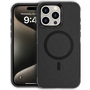 Mobigear Traveller iPhone 15 Pro Max MagSafe Hoesje Hardcase Backcover Shockproof - Zwart