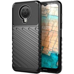 Mobigear Groove Nokia G10 Hoesje Flexibel TPU Backcover - Zwart