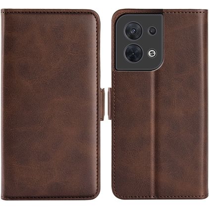 Mobigear Slim Magnet OPPO Reno 8 5G Hoesje Bookcase Portemonnee - Bruin
