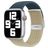 Mobigear Braided Dual Nylon Apple Watch Bandje Klemsluiting - 49/46/45/44 mm - Wit / Blauw