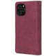 Mobigear Zipper iPhone 12 Hoesje Bookcase Portemonnee - Rood