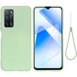 Mobigear Rubber Touch OPPO A54 Siliconen Hoesje Backcover - Groen