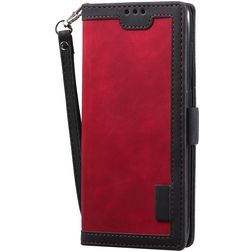 Mobigear Two Tone Huawei P40 Hoesje Bookcase Portemonnee - Zwart / Rood