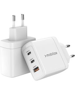 Mobilize Triple USB / USB-C Oplader Power Delivery 65W - Wit