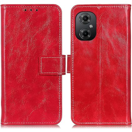 Mobigear Basic POCO M5 Hoesje Bookcase Portemonnee - Rood