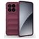 Mobigear Bumpy Xiaomi 15 Hoesje Flexibel TPU Backcover - Bordeaux Rood