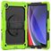 Mobigear SureGrip Xtreme Samsung Galaxy Tab A9 Plus (2023) Hoes Hard Kunststof,Siliconen Backcover + Schouderband + Standaard - Groen