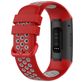 Mobigear Sport Plus Buckle Siliconen Fitbit Charge 4 Bandje Gespsluiting - Rood / Grijs