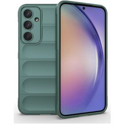 Mobigear Bumpy Samsung Galaxy A35 Hoesje Flexibel TPU Backcover - Groen