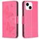 Mobigear Butterfly iPhone 15 Hoesje Bookcase Portemonnee - Magenta