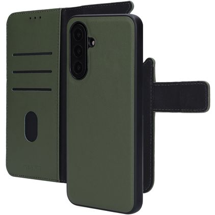 Mobiparts Samsung Galaxy A17 Hoesje Echt Leer Uitneembare 2in1 Bookcase Portemonnee - Groen