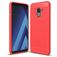 Mobigear Brushed Slim Samsung Galaxy A8 (2018) Hoesje Flexibel TPU Backcover - Rood