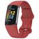 Mobigear Sport Dual Siliconen Fitbit Charge 5 Bandje Druksluiting - Rood