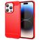 Mobigear Brushed Slim iPhone 15 Pro Max Hoesje Flexibel TPU Backcover - Rood