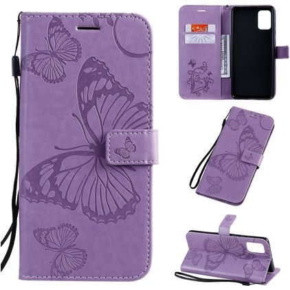 Mobigear Butterfly Samsung Galaxy A71 Hoesje Bookcase Portemonnee - Paars
