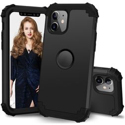 Mobigear Ultra Tough iPhone 11 Hoesje Hardcase Backcover Shockproof - Zwart