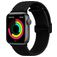 Mobigear Braided Mag Nylon Apple Watch Bandje Magneetsluiting - 49/46/45/44 mm - Zwart