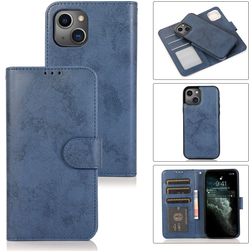 Mobigear Wallet iPhone 13 Hoesje Uitneembare 2in1 Bookcase Portemonnee - Blauw