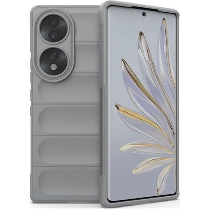 Mobigear Bumpy HONOR 70 Hoesje Flexibel TPU Backcover - Grijs