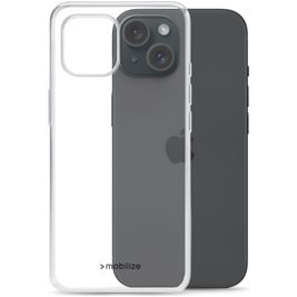 Mobilize Gelly Doorzichtig iPhone 15 Hoesje Flexibel TPU Backcover - Transparant