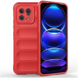 Mobigear Bumpy Xiaomi 13 Hoesje Flexibel TPU Backcover - Rood