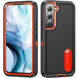 Mobigear Rugged Stand Samsung Galaxy S23 Hoesje Hardcase Backcover Shockproof met Standaard - Zwart