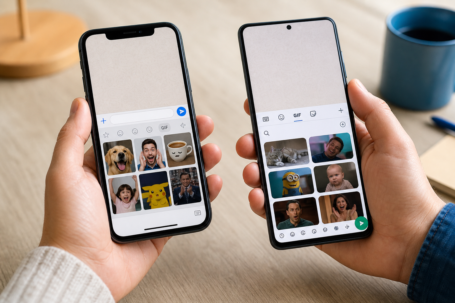 Verschillen tussen iPhone en Android bij GIFs versturen