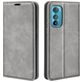 Mobigear Retro Slim Motorola Edge 30 Hoesje Bookcase Portemonnee - Grijs
