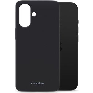 Mobilize Rubber Gelly iPhone 16 Hoesje Flexibel TPU Backcover - Zwart