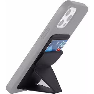 Mobigear Folding Snap-On Pasjeshouder - 3 Pasjes - MagSafe Compatible - Zwart