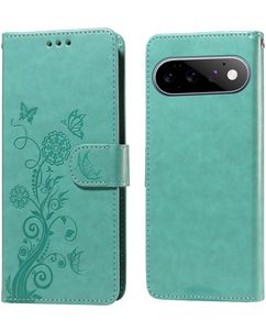 Mobigear Flowers Google Pixel 11 Pro Hoesje Bookcase Portemonnee - Groen