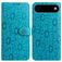 Mobigear Flowers iPhone Air Hoesje Bookcase Portemonnee - Blauw
